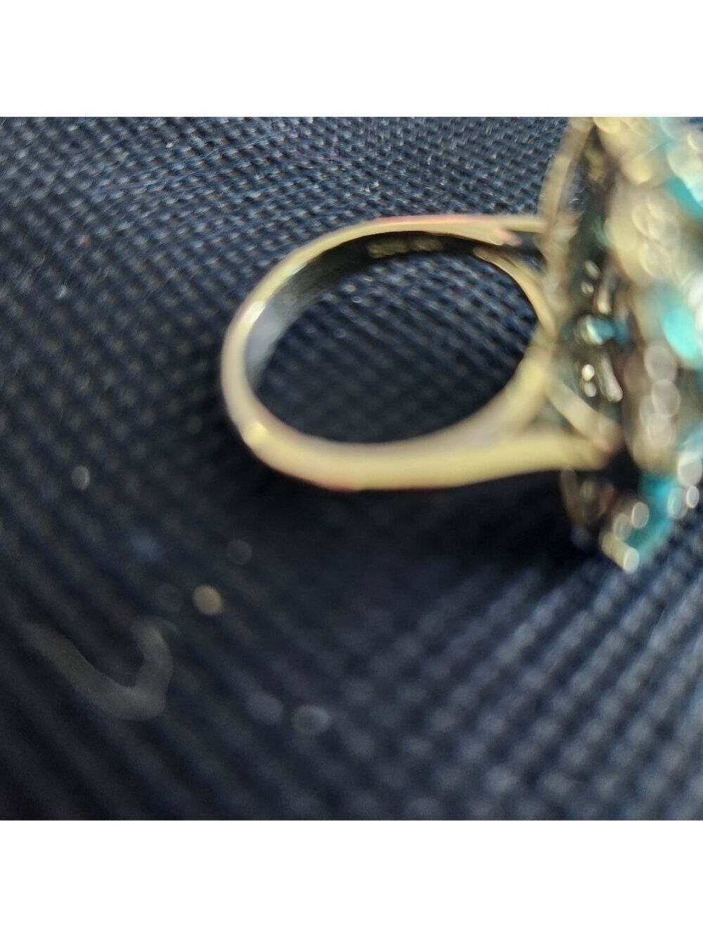 Aquamarine Ring, Sterling Silver Ring for Women, Boho Ring with Stone Blue Gemst - Picture 4 of 7